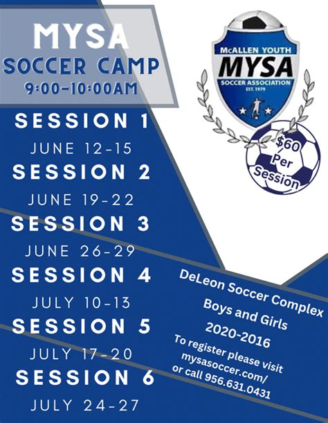 net if you should have any questions. . Mysa soccer camp